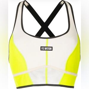 NWOT P.E Nation Color Block Sports Bra Sz Small